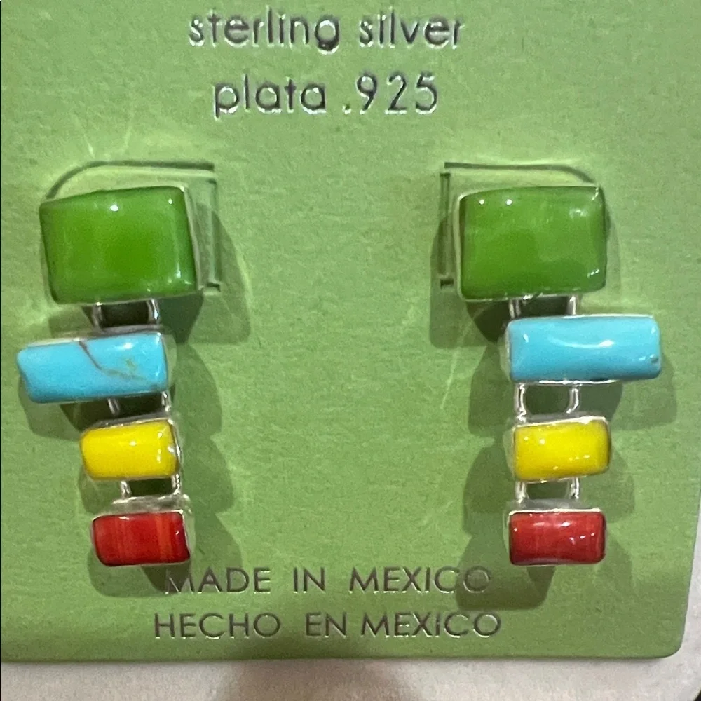 Seed & Sage | Sterling Silver Multicolor Earrings - Picture 4 of 6